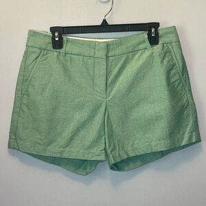J.Crew 5” Oxford Cotton Light Green‎ Shorts- Size 8
